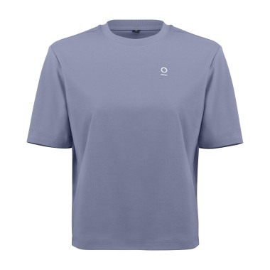 Sorona Boxy Purple Logo Tee (Off-White) ♀